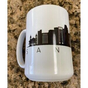 Vintage Large San Jose CA Cityscape Downtwon High End Coffee Mug RARE